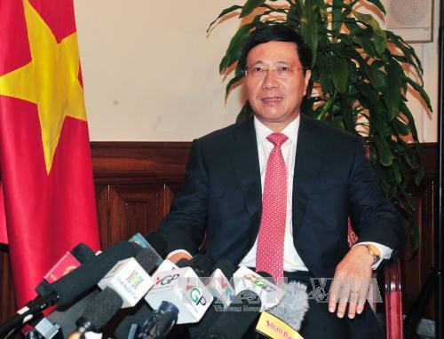 越南政府副总理兼外长范平明。（图片来源：越通社）