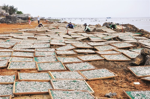 李山岛上居民人以捕鱼为生。