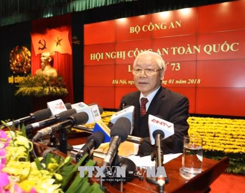 越共中央总书记阮富仲在会上发言。（图片来源：越通社）