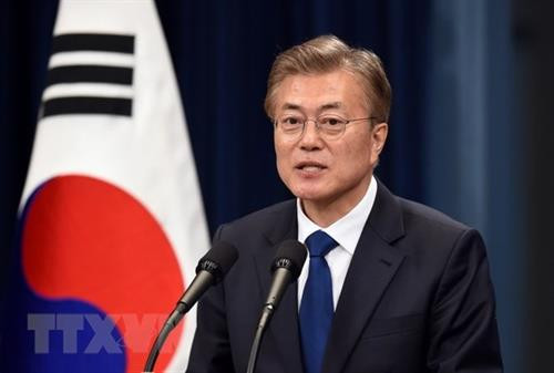 韩国总统文在寅。（图片来源：AFP）