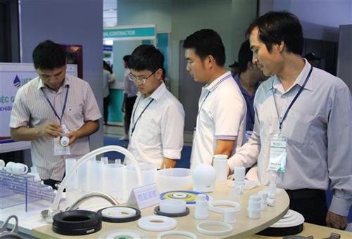 展会上展示的产品。图自越通社