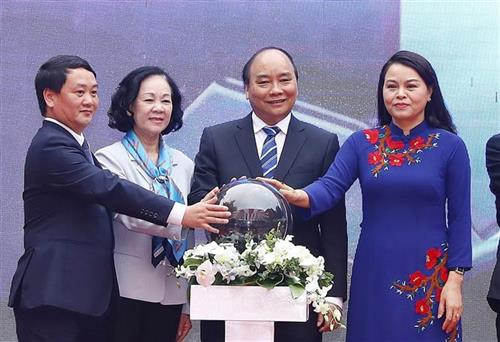 “妇女和儿童安全年”启动仪式。图自越通社