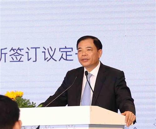 越南农业和农村发展部部长阮春强在发布仪式上发表讲话。图自越通社 越南农业和农村发展部部长阮春强在发布仪式上发表讲话。图自越通社