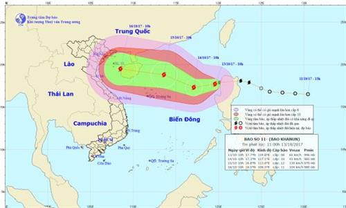台风卡努的路径。（图片来源：因特网）