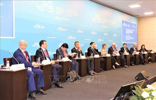 各代表参加论坛。图自越通社