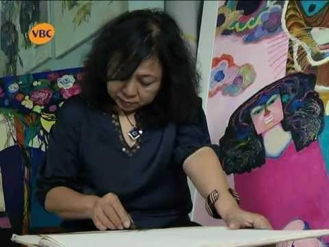 资料图：胡志明市女画家代表团成员高氏得画家。图自互联网