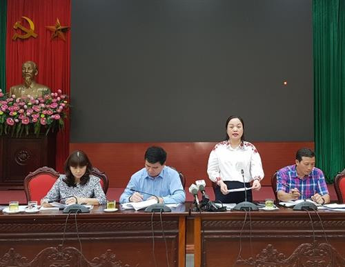 河内市文化体育厅副厅长裴氏秋贤在会上发表讲话。图自越通社