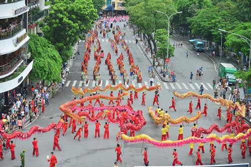 河内龙舞联欢会。图自因特网