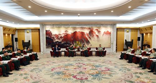 会见场景。越通社记者 永河 摄 会见场景。越通社记者 永河 摄