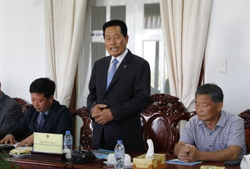 韩国全罗南道 -光州农业技术协会主席基姆·萨姆•西克发表讲话。（图片来源：越通社）