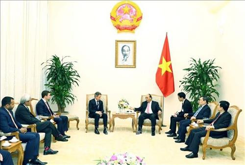 会见场景。图自越通社