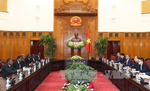 会见场景。(图片来源:越通社) 会见场景。(图片来源:越通社)