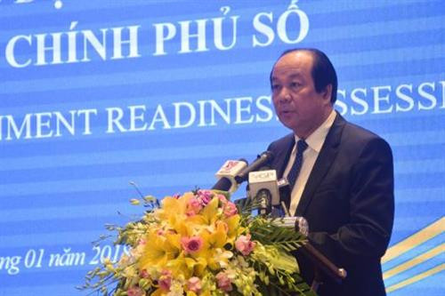 越南政府办公厅主任梅进勇在研讨会上发表讲话。（图片来源于互联网）