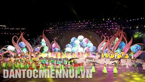 2019年大叻花卉节开幕式上的一个文艺演出节目。记者 日英 摄