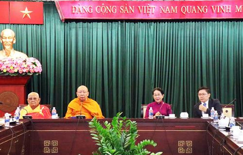 胡志明市领导会见泰国僧伽委员会代表团一行 图自越通社
