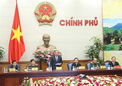 越南政府副总理张和平在会上发表讲话。(图片来源:越通社) 越南政府副总理张和平在会上发表讲话。(图片来源:越通社)