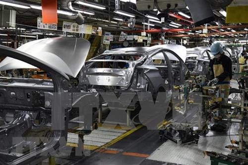 资料图:丰田汽车组装厂。图自越通社 资料图:丰田汽车组装厂。图自越通社