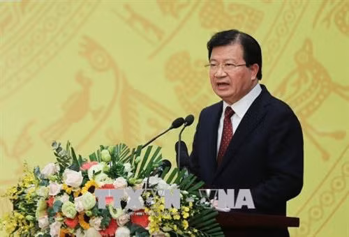 越南政府副总理郑廷勇发表讲话（图片来源：越通社）