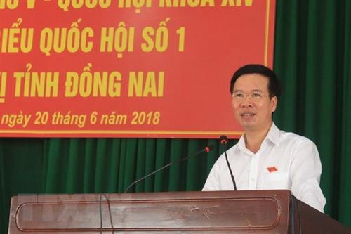 越共中央宣教部部长武文赏发表讲话。(图片来源：越通社）