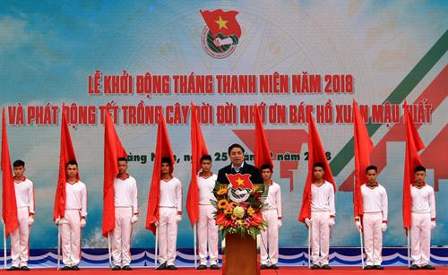 越共中央政治局委员、中央书记处书记、中央组织部部长范明正出席启动仪式并发表讲话。(图片来源：越通社）