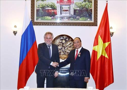 阮春福会见了俄罗斯卡巴斯基实验室首席执行官叶夫根尼·卡巴斯基。图自越通社