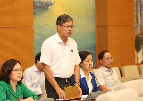 宁顺省代表向苏林上将提出问题。图自越通社