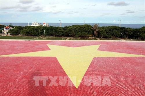 越南大长沙岛文化室屋顶 图自越通社