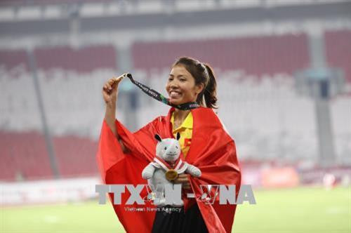 越南摘下历史上首枚田径金牌 图自越通社