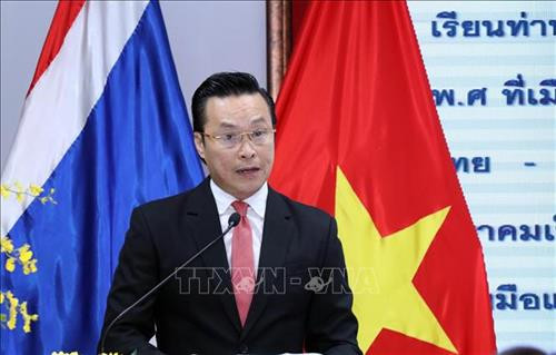 胡志明市越泰友好协会副主席丁克维发表讲话。图自越通社 胡志明市越泰友好协会副主席丁克维发表讲话。图自越通社