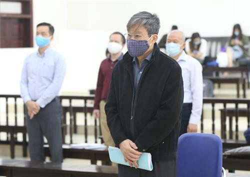 被告阮北山出庭受审。图自越通社