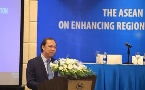 越南外交副部长阮国勇在会上发表讲话。（图片来源：越通社）