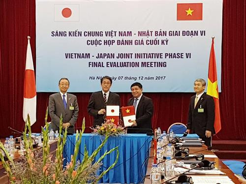 越日共同倡议第六期期末评估会议在河内举行。（图片来源：越通社）