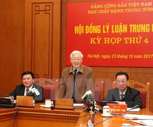 越共中央总书记阮富仲在会上发表讲话。（图片来源：越通社）