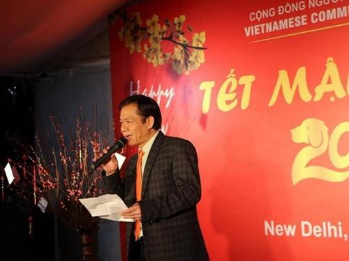 越南驻印度大使孙生成在活动上发言。(图片来源:越通社) 越南驻印度大使孙生成在活动上发言。(图片来源:越通社)