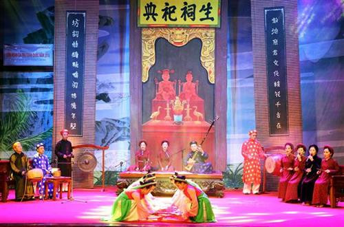 2018年全国歌筹联欢节上的一个节目。图自越通社