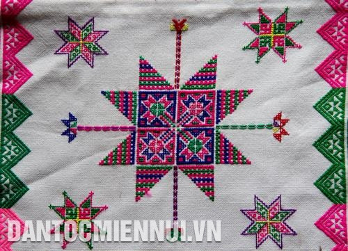 咸安土锦产品上的图案和花纹。记者 文贞 摄