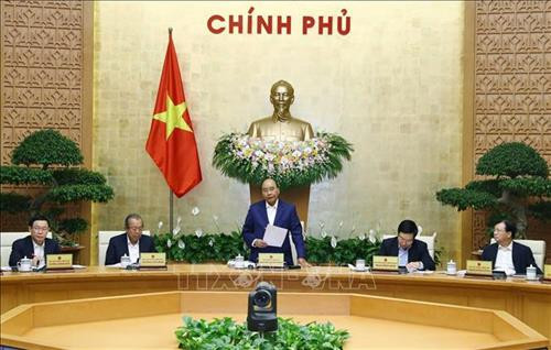 阮春福发表讲话。图自越通社