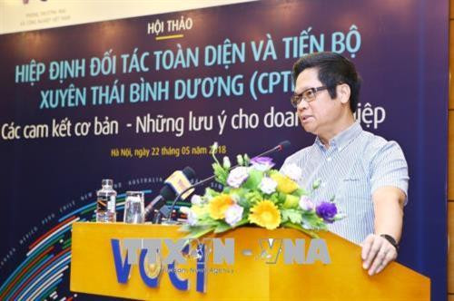 越南工商会主席武进禄发表讲话。（图片来源：越通社）