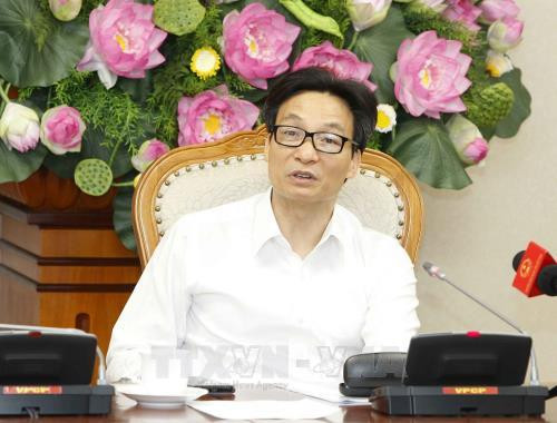越南政府副总理武德儋发表讲话。（图片来源：越通社）