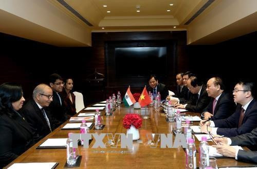 政府总理阮春福会见vDoIT公司总裁苏德赫尔。越通社记者 统一 摄