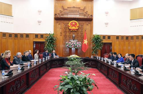 政府总理阮春福会见联合国各组织驻越首席代表。图自越通社