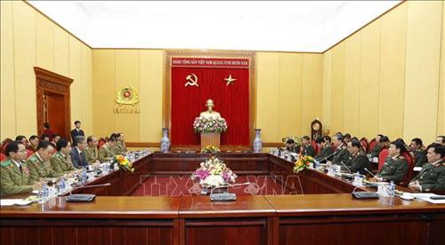 会谈场景。图自越通社