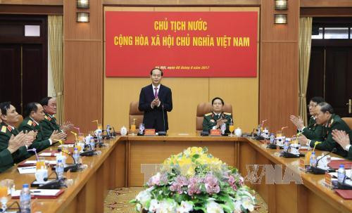 陈大光主席在会上发表讲话。（图片来源：越通社）
