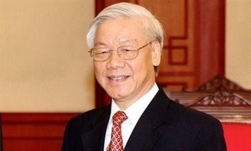 越南领导人致电祝贺伊朗国庆40周年。图自越通社