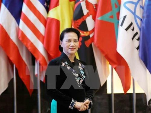 越南国会主席阮氏金银。图自越通社