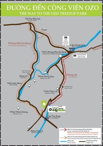 Ozo树梢公园地图。图自因特网