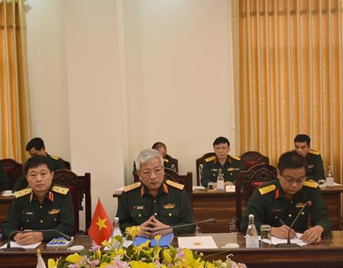 国防部副部长阮志咏上将在对话会上发表讲话。图自互联网