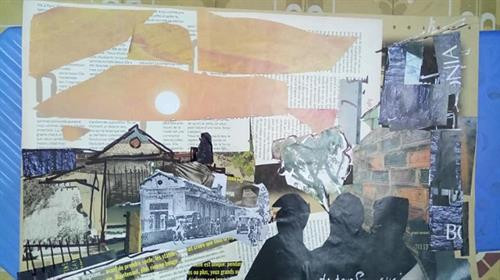 《 韩江集市记忆》作品。图自https://baodanang.vn 《 韩江集市记忆》作品。图自https://baodanang.vn