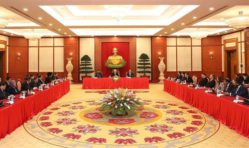 会见场景。（图片来源：越通社）