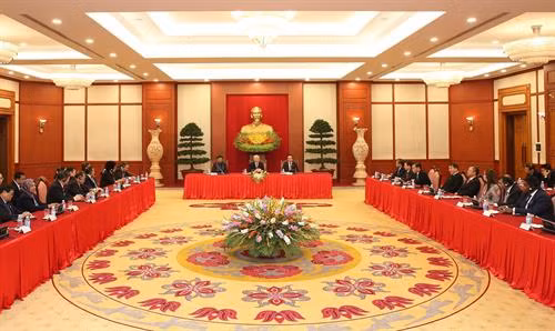 会见场景。（图片来源：越通社）